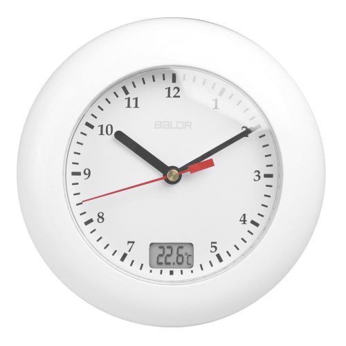 Baldr Temperature Sensor Digital Thermometer Wall Display Suction Cups Hanging Table Desk Analog Waterproof Shower Watch Clock