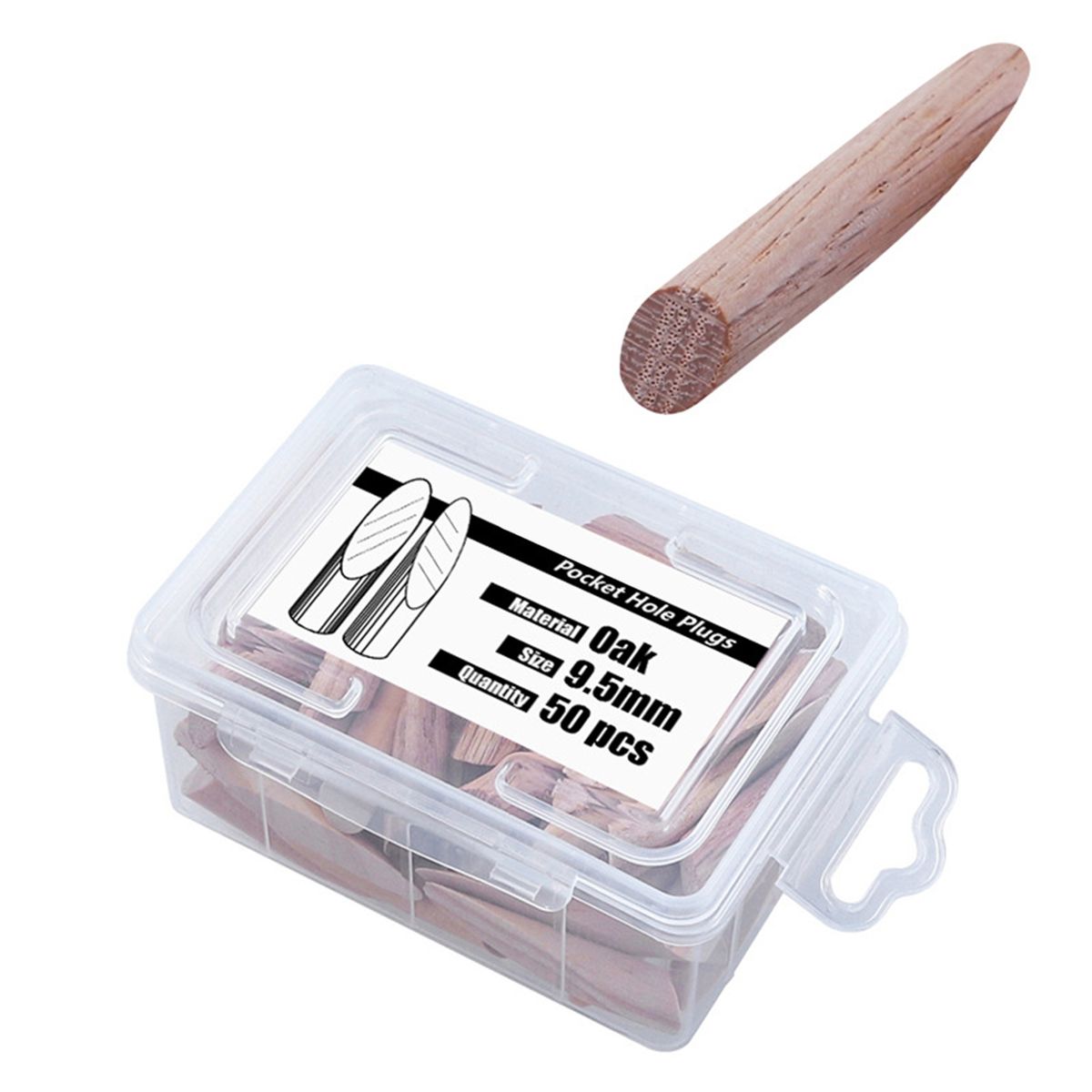 50Pcs Wood Cork Pocket Hole Drill Jig Woodworking Furniture Connector B