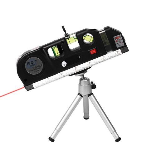Loskii 3Pcs/set Laser Level Vertical Measure Line Tape Adjusted Multifunctional Standard Ruler With Stand And Tripod Horizontal Lasers Instrument Laser Level