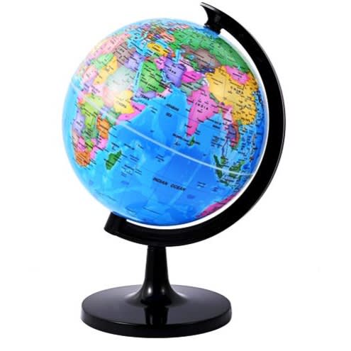 World Globe Map - Hard Case - 10.2cm