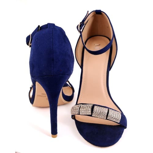 Women's Open Toe Heeled Sandal - Blue
