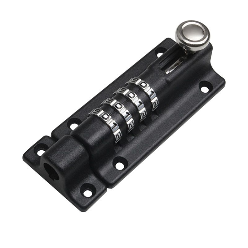 Pas Lock Black Silver Bolt Metal Door Latch Anti-theft Safety Combination Digit Padlock Outdoor Home Wood Gate Hardware