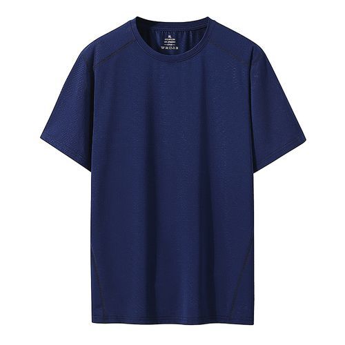 Breathable Stretchy  Outdoor Sports Run Gym O-neck Short Sleeve Men Jersey T Shirt