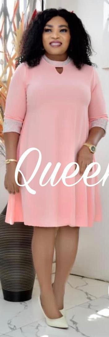 Lovely Ladies Peach A Shape Short Gown