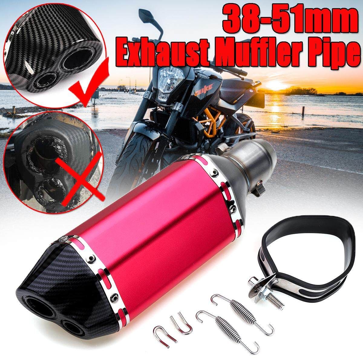 310MM Universal Motorcycle ATV Exhaust Muffler Pipe + DB Killer Slip 38-51mm