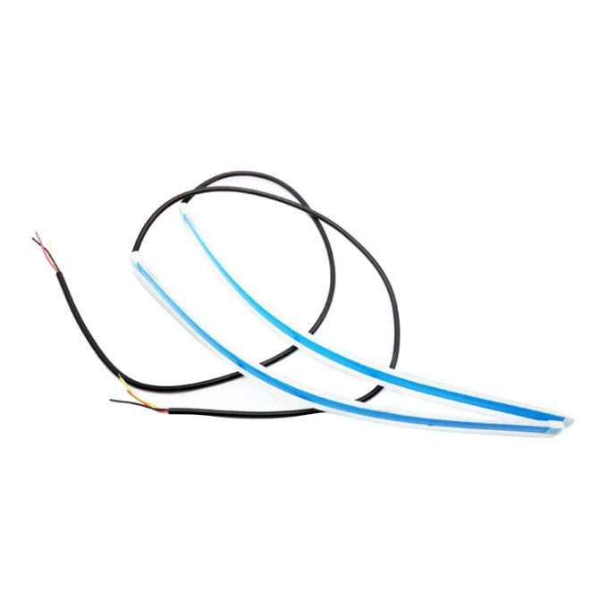 Set Of 2 Decorative Car Adhesive  Daytime Running Light R To Y 60cm