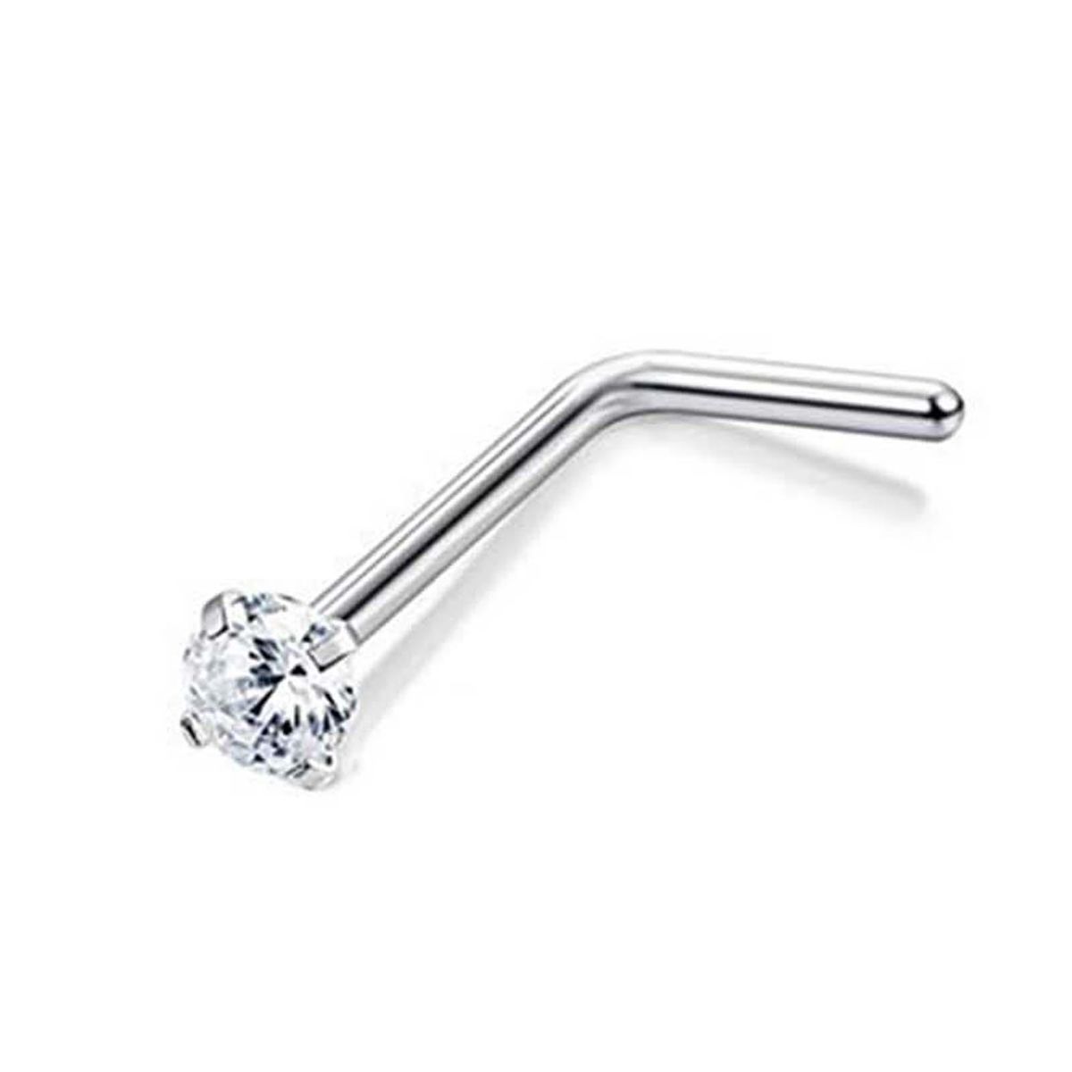 1Pc Exquisite Polishing Nose Ring Number Shaped Titanium-