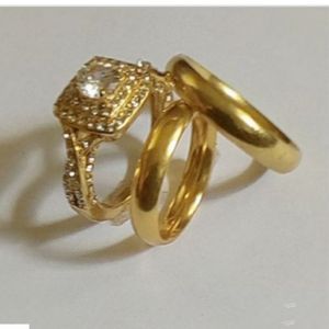 Full Scale Brazilian Gold Plated Ring Set