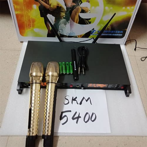 Wireless Mic Microphone Senheiser Skm 5400 Contents 2 Hand Gold Mic