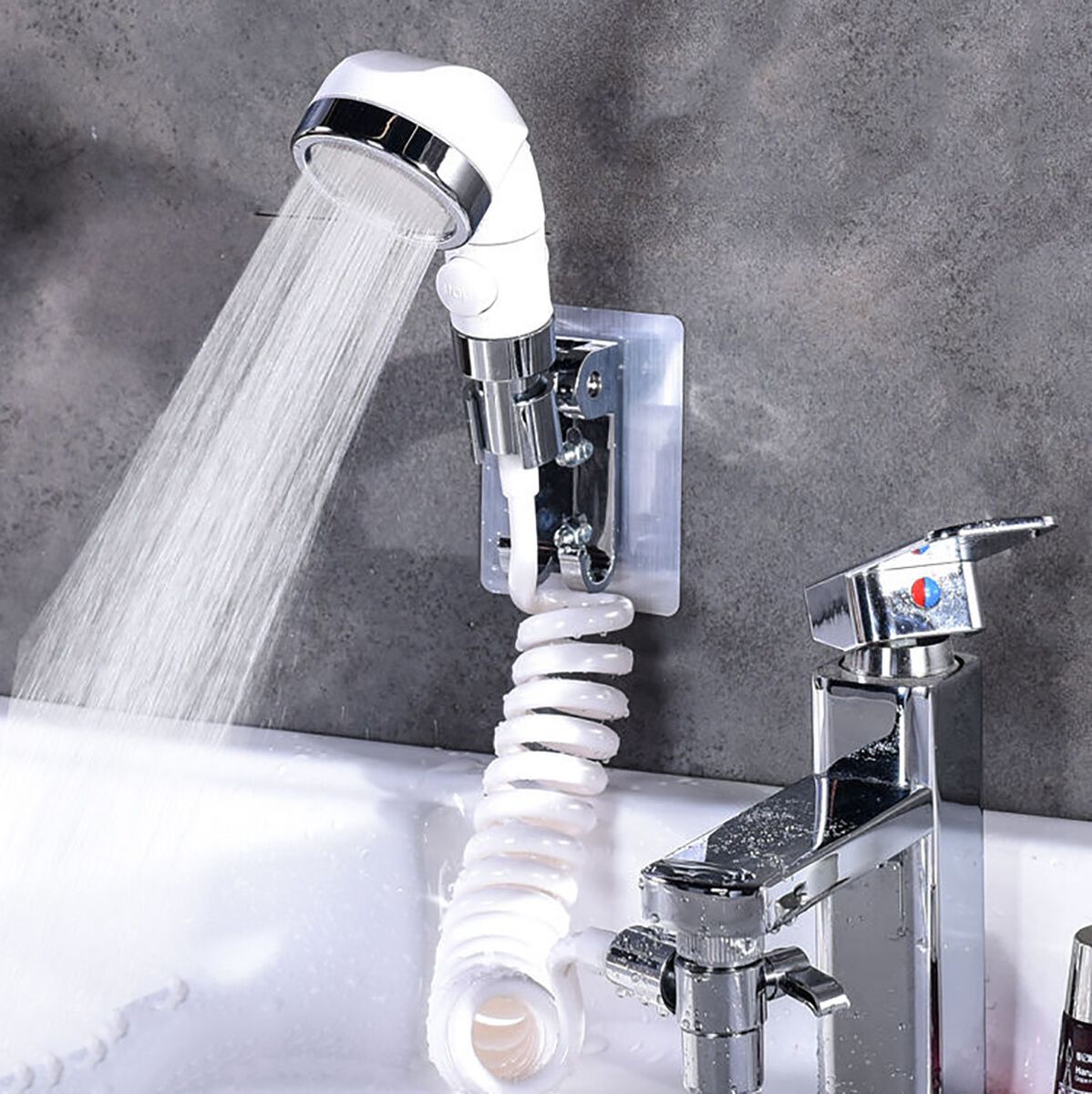 1/2 Inch Hot/Cold Mixing Handheld Sink Sprayer Toilet Wash Bidet Clean Sink Hose Tap Shower Head Anti Splash Bathroom