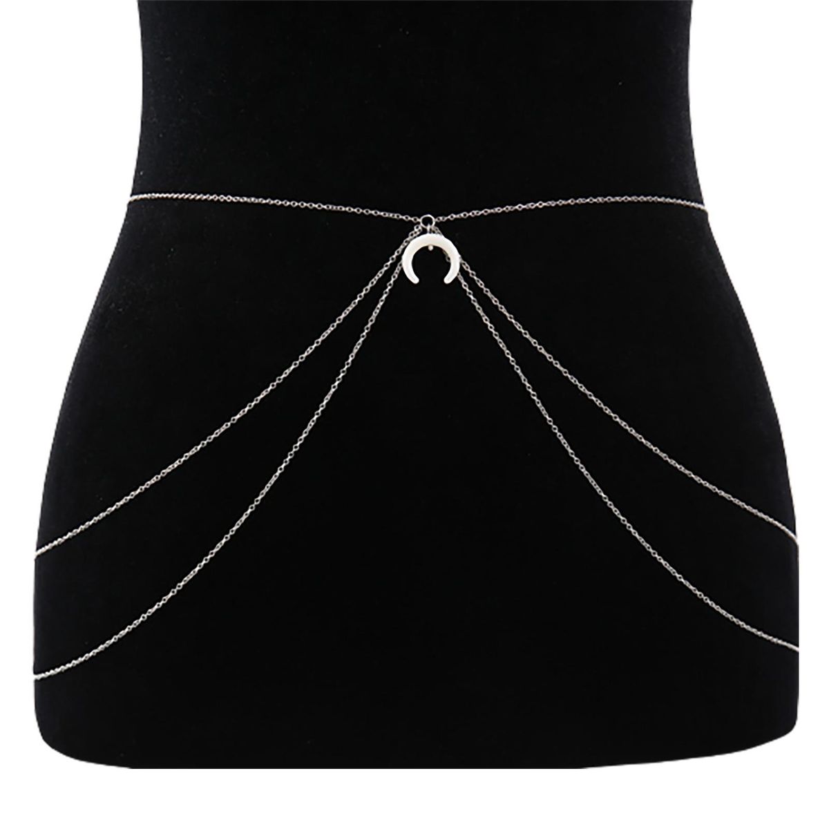 Waist Chain Female Trendy Body Waist Chain Silver
