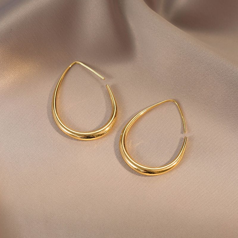 Kq Korean-style Silver Needle Drop Earrings