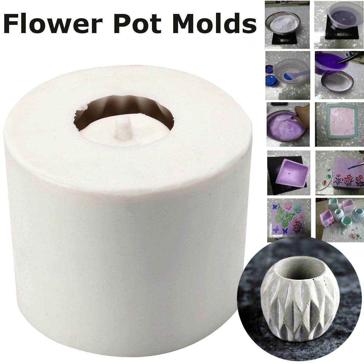 Nicole New DIY Soap Molds Flower Vase Silicone Concrete Molds Gardon Pot Molds