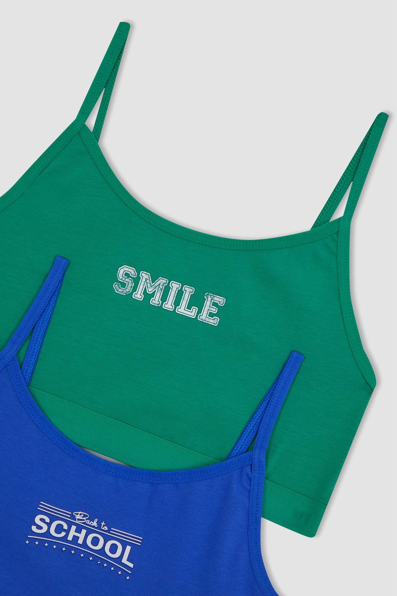 2 Piece Girl Casual Regular Fit Bra - Green