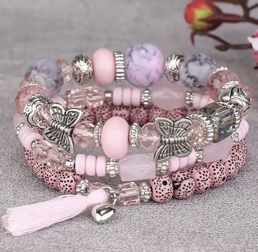 Bohemian Multilayer Beaded Bracelet Set For Women