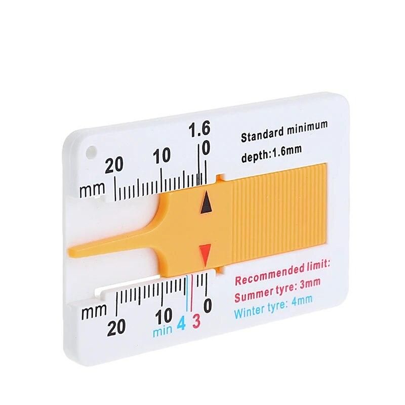 1Pc New Tyre Tread Depth Gauge Car Motorcycle Trailer Van Wheel Measure Tool