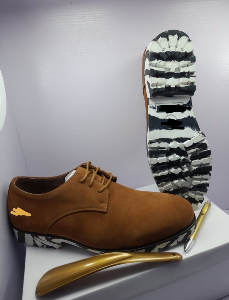 Brown Suede Lace-up Shoes