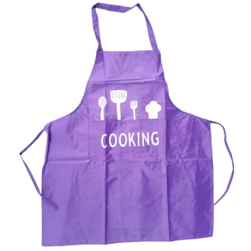 Waterproof Polyester Cooking Apron - Purple