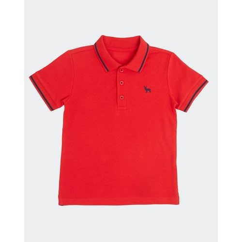 Boys Pique Polo- Red