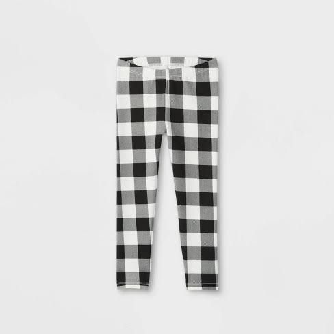 Cream Buffalo Checkered Leggings