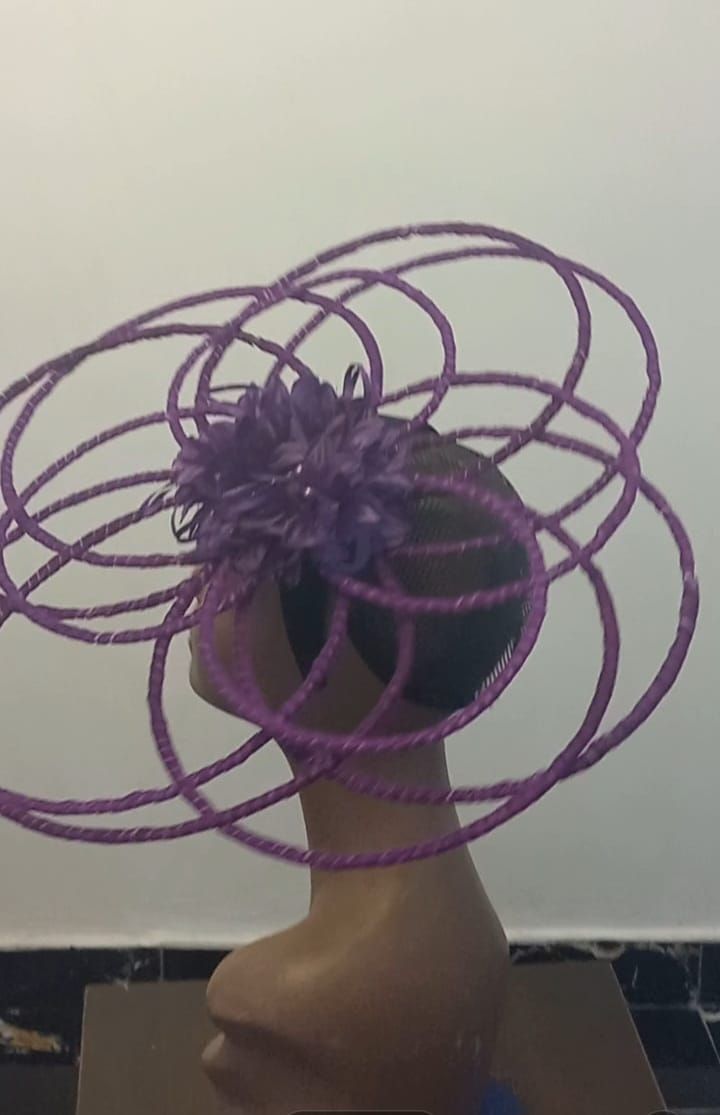 Spiral Purple Fascinator