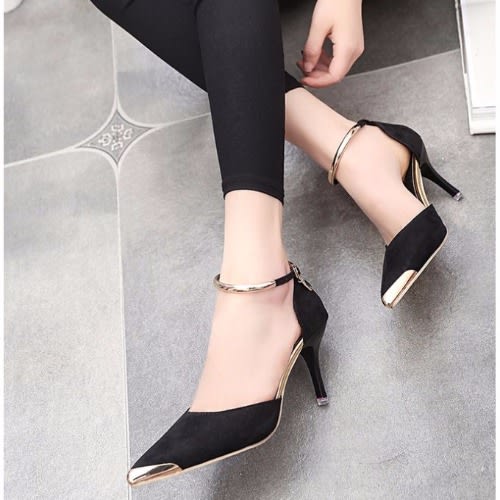 Rhine Pointed Heels for Ladies - Black