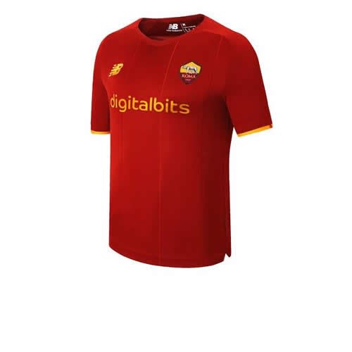 Men's Official As Roma Fc Home Jersey Red