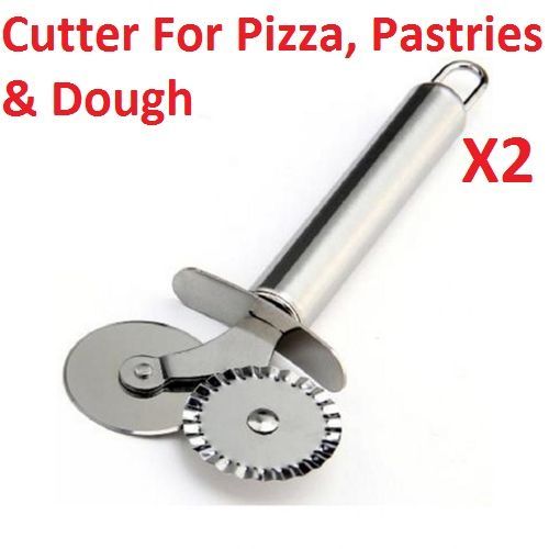 2pcs Two Sided Pastry/Pizza Chim Chim Dough Shaper Cutter