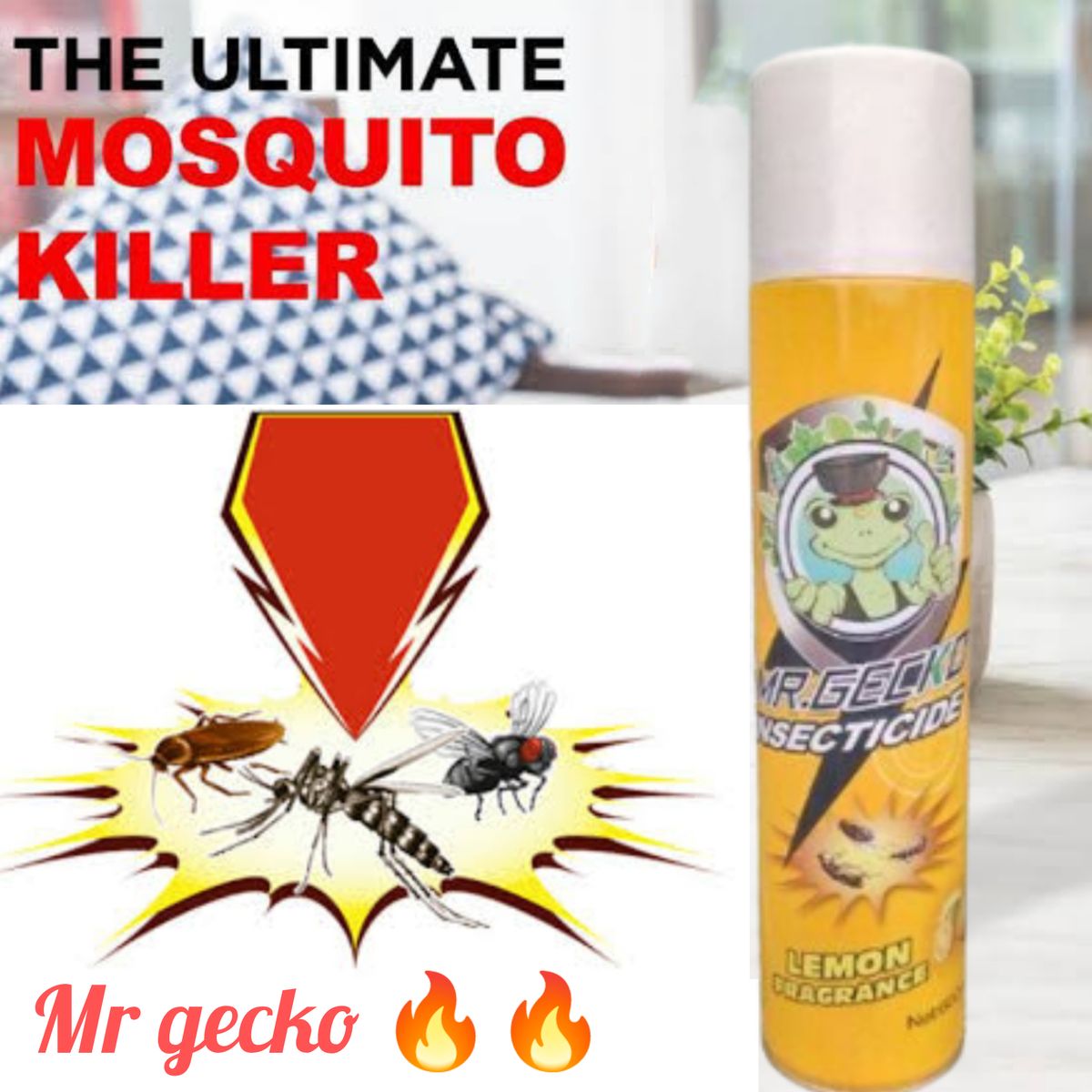 EFFECTIVE MR GECKO INSECTICIDE 300ML OCEAN FRAGRANCE