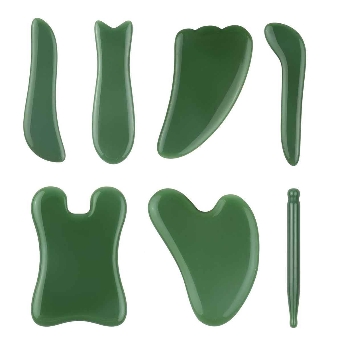 Set Of 7 Jade Face Massage Tool Facial Scraping Tool Scraper