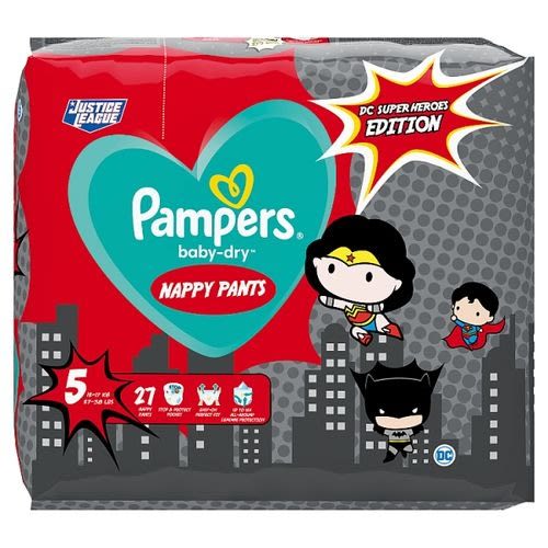 Baby-dry Nappy Pants Dc Edition - Size 5 - 12-17 Kg