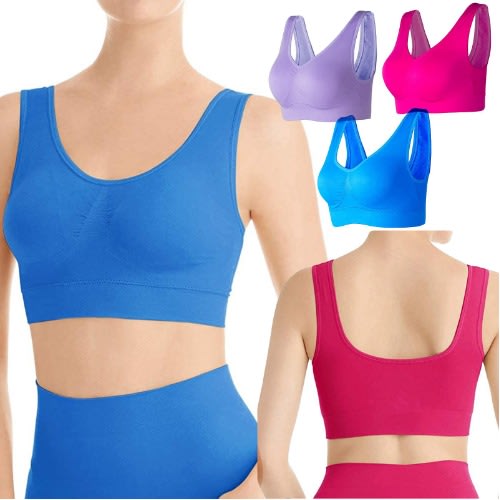 Seamless Padded Top Bra - 3 Pieces