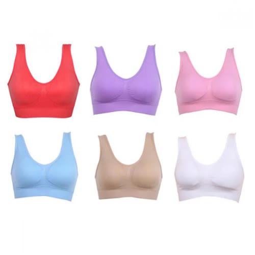Seamless Padded Top Bra - 6 In 1