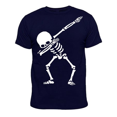 Dab It Print T-Shirt - Navy Blue