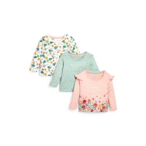 Girls Long Sleeve Tops- Pack Of 3