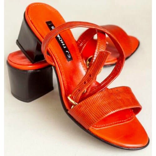 Beautiful Leather Sandal - Orange