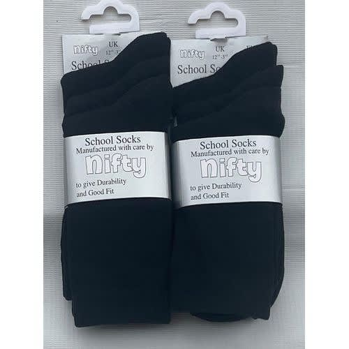 Nifty - 3In1 Plain Socks - 2 Pieces - Black