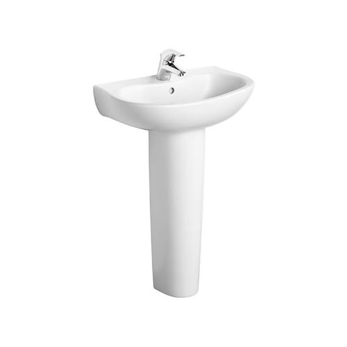 Wash Hand Basin With Floor Pedestal & Mixer Tap