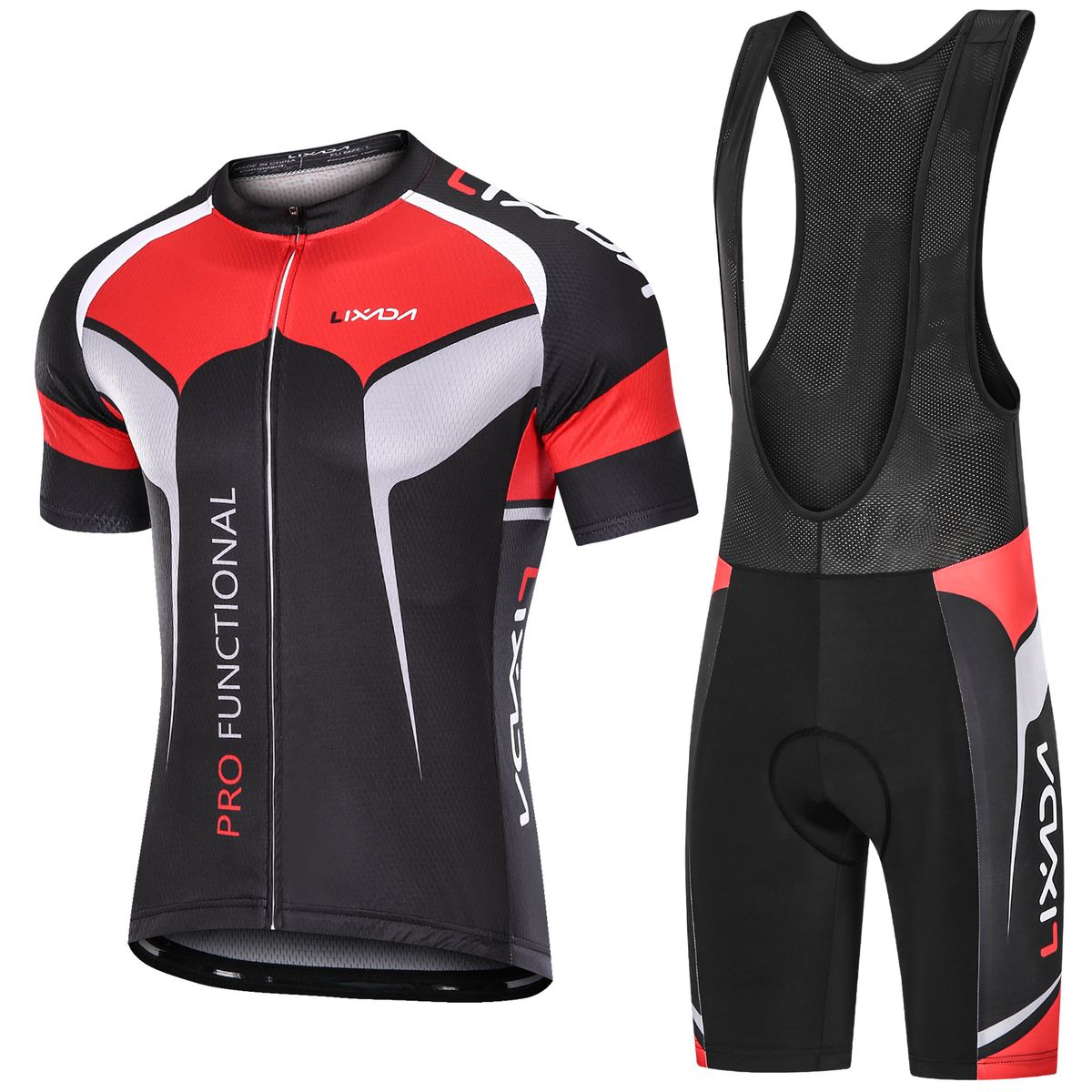 Men's Short Sleeve Cycling Jersey Padded Bib Short