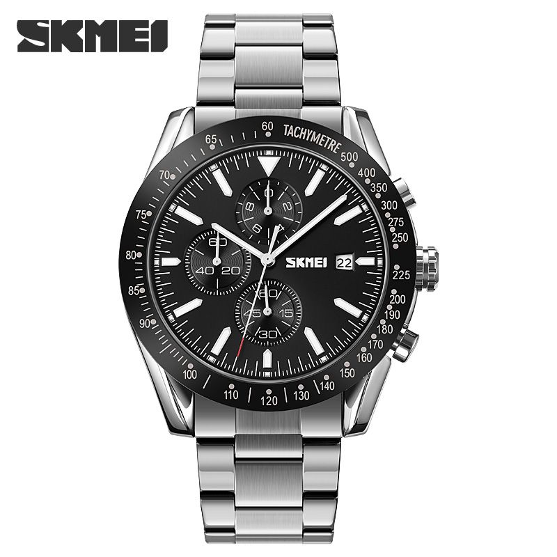 Mens Sports Watches Digital Stainless Steel Strap Watch Date Quartz Wristwatches