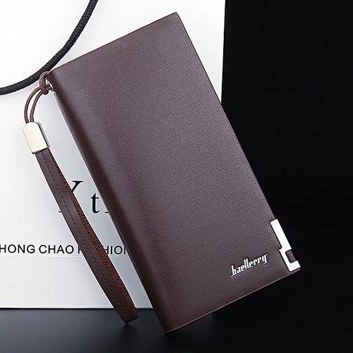 Baellerry Corporate Quality Men's Long Wallet-Coffee