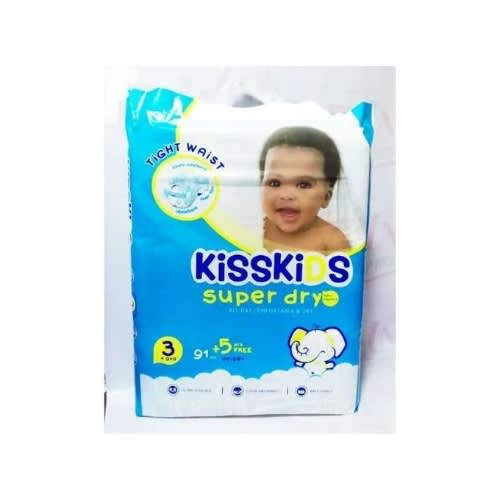 Kisskids Super Dry Diaper - Size 4 - 82+5 Free Pcs