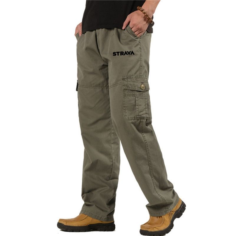 Cargo PantsSports Mountain Bike Trousers Thin Military Style Cotton Large Size For Men Green A