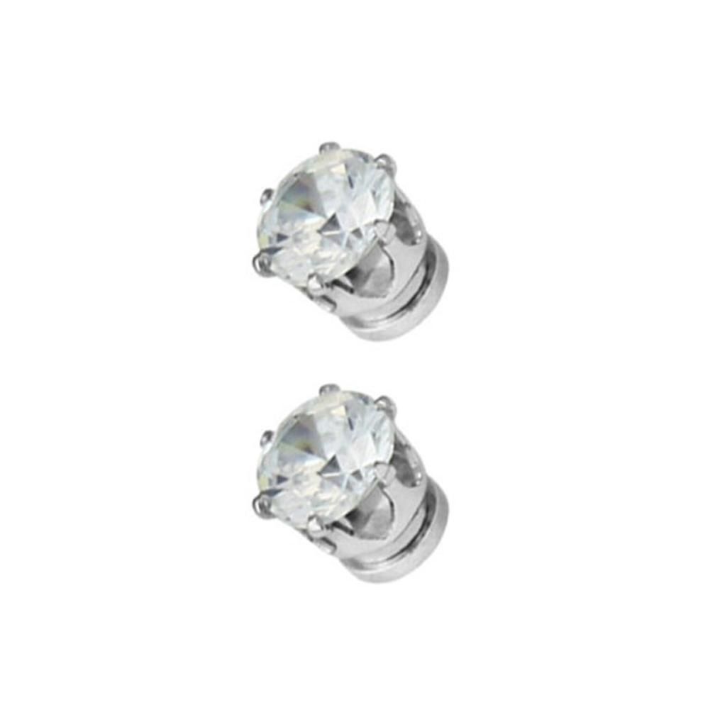 1 Pair Men Women Hot Popular Clip No Piercing Magnet-White