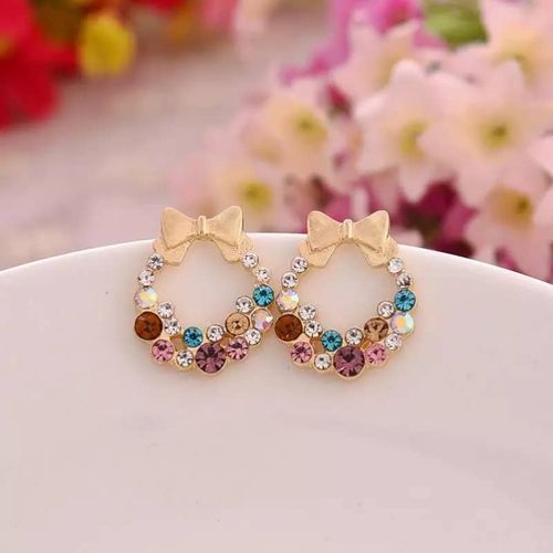 Cute Ladies Fashion Rhinestones Earrings