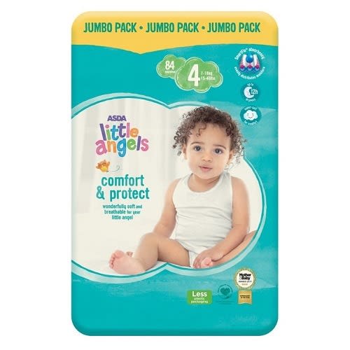 Little Angels Diapers Size 4 - 84 count