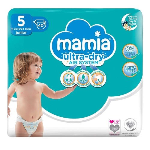 Baby Diapers Junior - Size 5 - 40 count