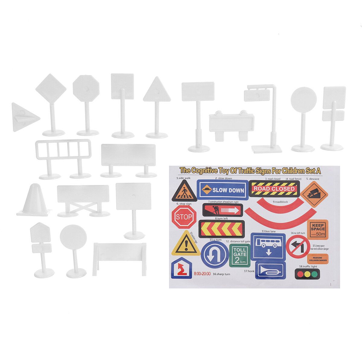 Children Dinosaur City Map Model Toy Indoor Crawling Mat Game Pad 83*57CM 28 X Traffic Road Sign A