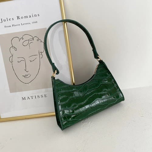 Patent Leather Bag - Green