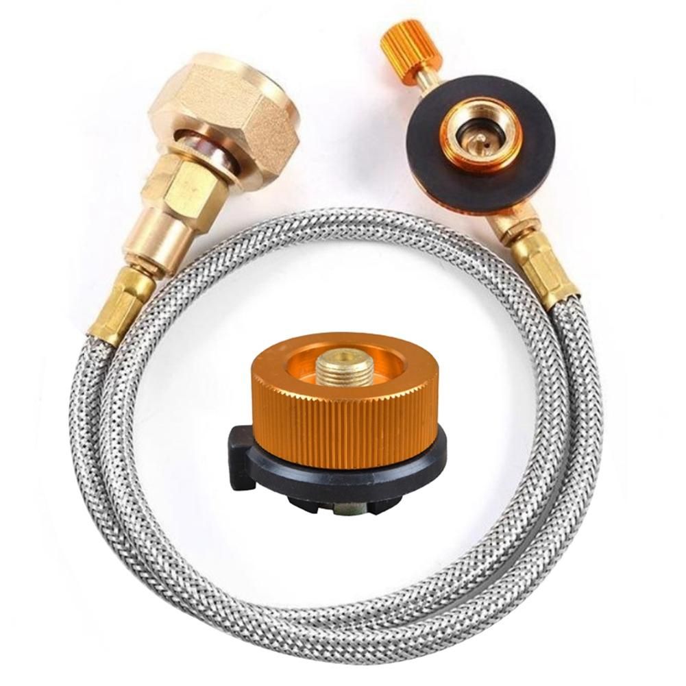 Outdoor Camping Stove Propane Refill Adapter Burner Flat Cylinder Tank Coupler Container Adapter Save Durable